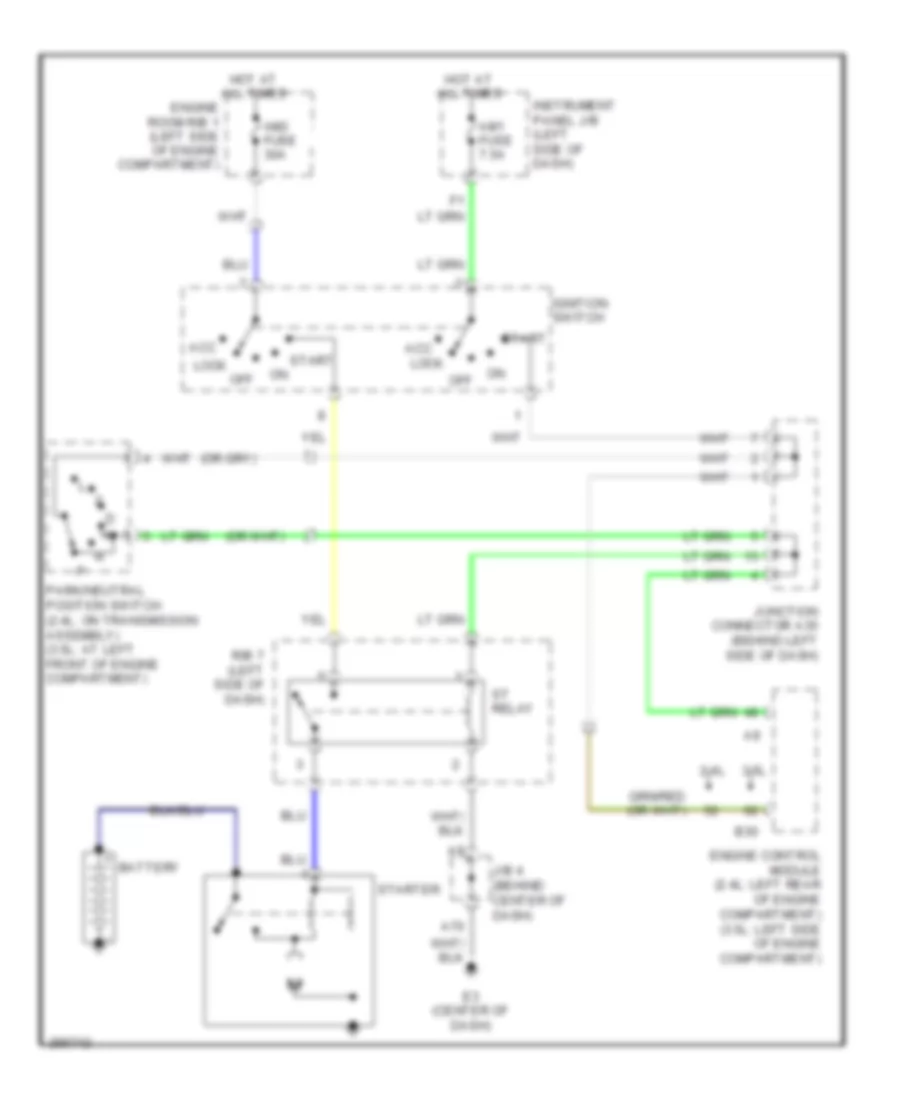 Starting Wiring Diagram for Toyota RAV4 Limited 2008