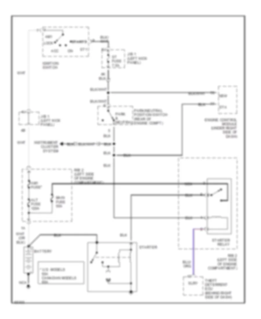Starting Wiring Diagram A T for Toyota Supra 1993