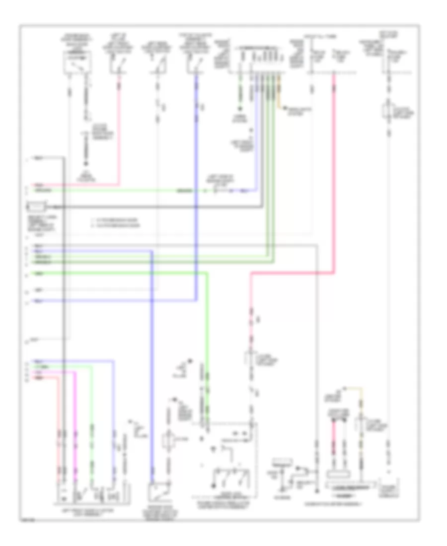Power Door Locks Wiring Diagram, without Smart Key System (2 of 2) for Toyota Sienna Limited 2012