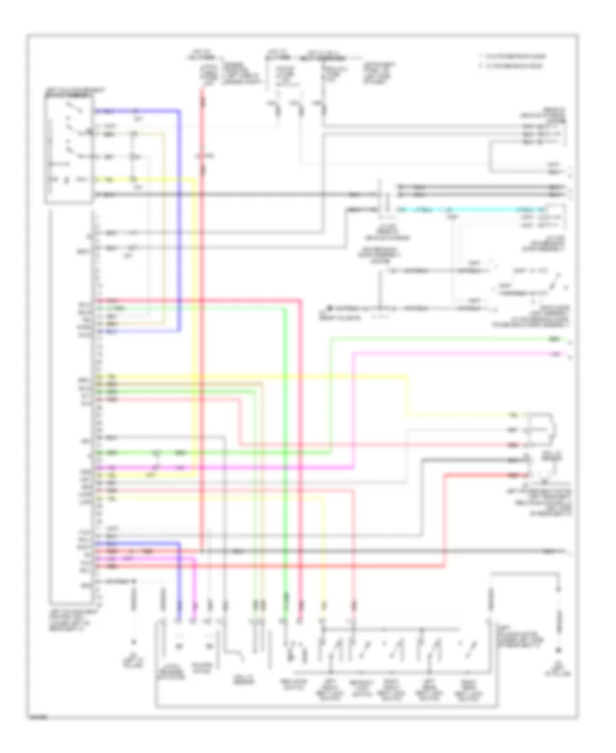 Third Row Folding Seat Wiring Diagram (1 of 2) for Toyota Sienna Limited 2012