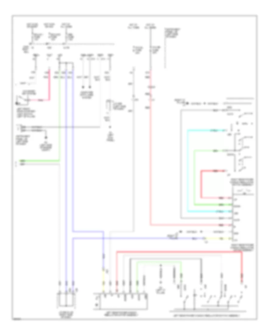 Power Windows Wiring Diagram (2 of 2) for Toyota Sienna Limited 2012