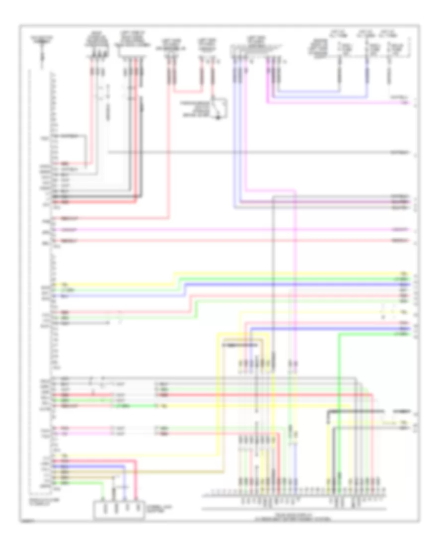 Navigation Wiring Diagram 1 of 3 for Toyota Sienna LE 2010