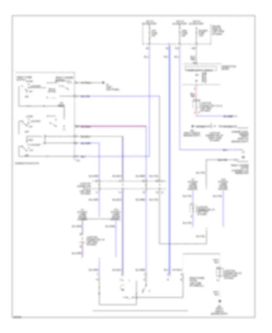 Электросхема передних стеклоочистителей дворников и омывателя лобового стекла для Toyota Sienna LE 2010