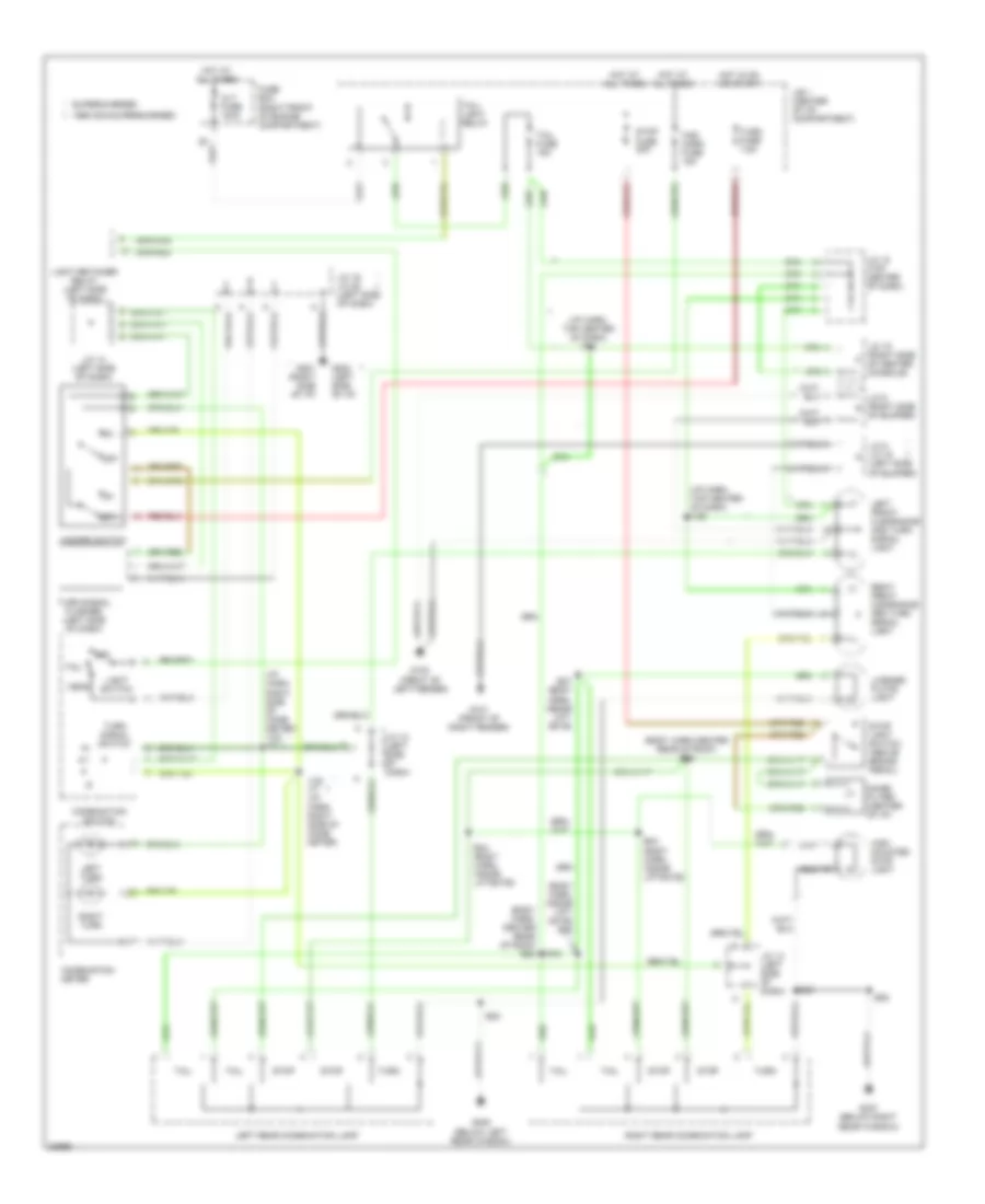 Exterior Lamps Wiring Diagram for Toyota Previa DX 1997