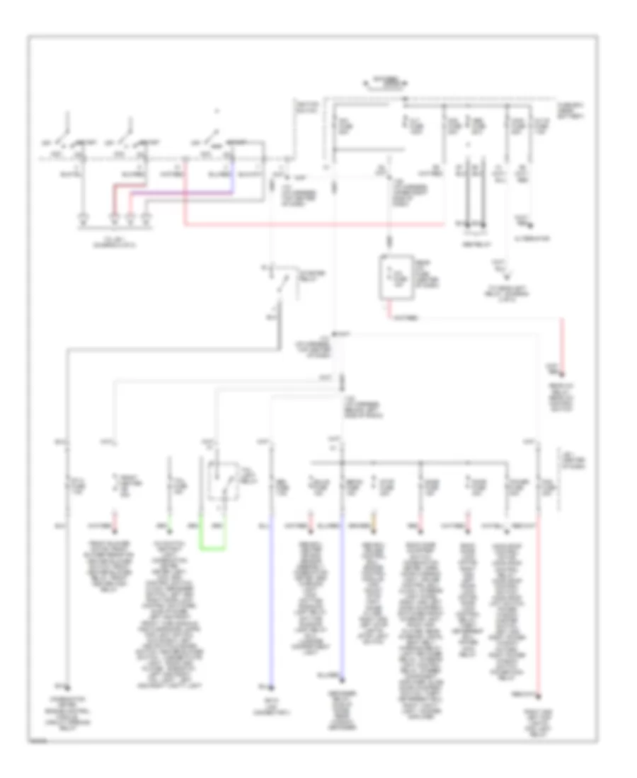 Power Distribution Wiring Diagram 1 of 2 for Toyota Previa DX 1997