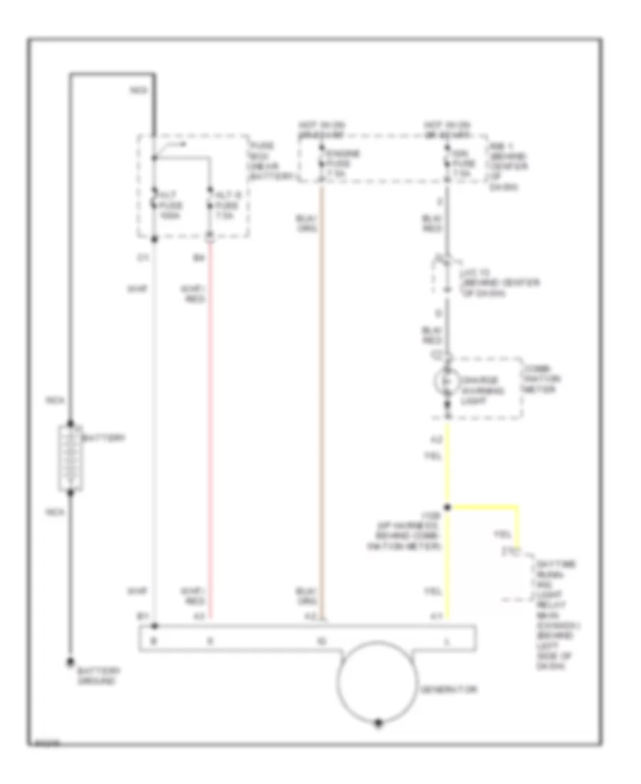 Charging Wiring Diagram for Toyota Previa DX 1997
