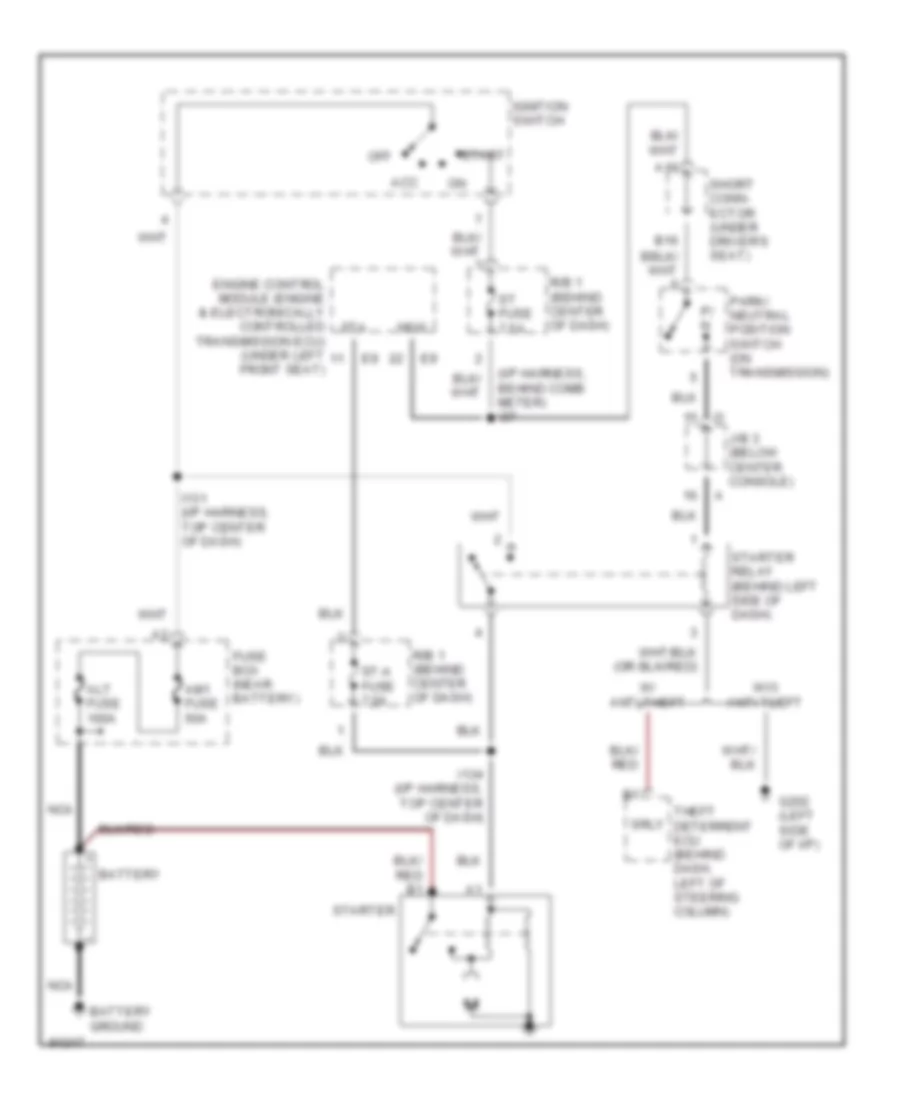 Starting Wiring Diagram for Toyota Previa DX 1997