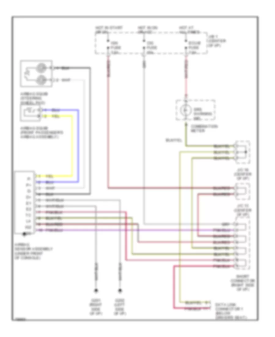 Supplemental Restraint Wiring Diagram for Toyota Previa DX 1997