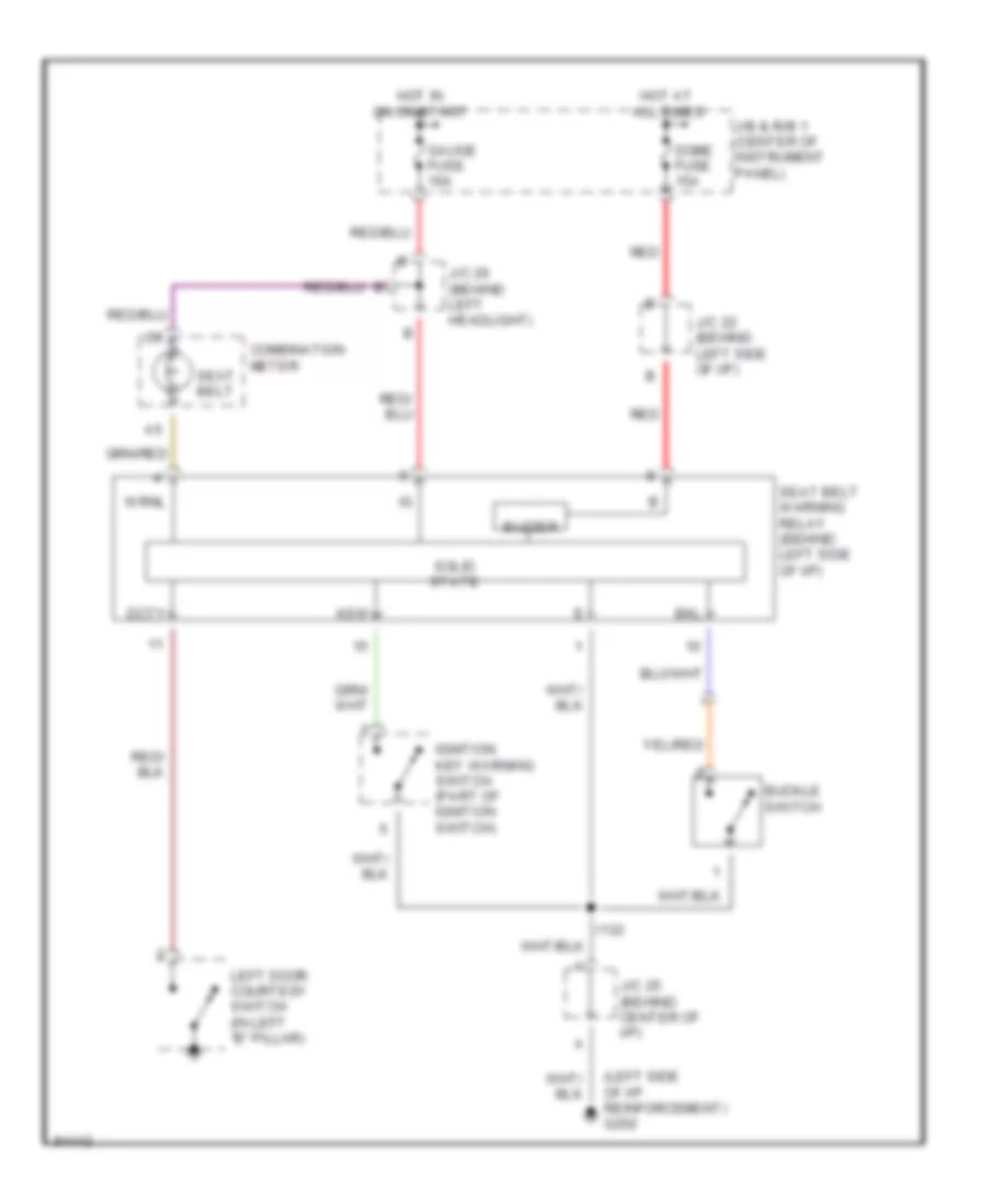 Warning System Wiring Diagrams for Toyota Previa DX 1997