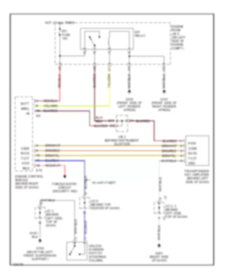 Immobilizer Wiring Diagram for Toyota Sienna CE 2000