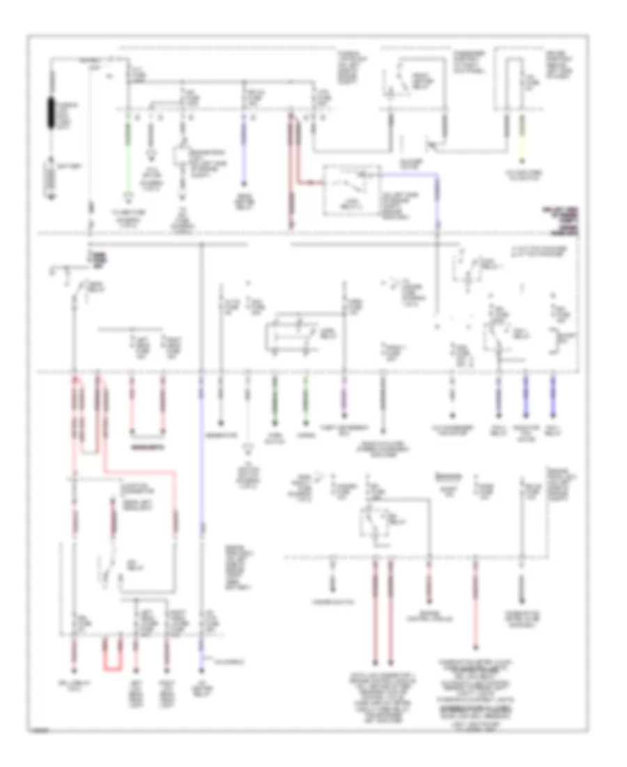 Power Distribution Wiring Diagram 1 of 2 for Toyota Sienna CE 2000