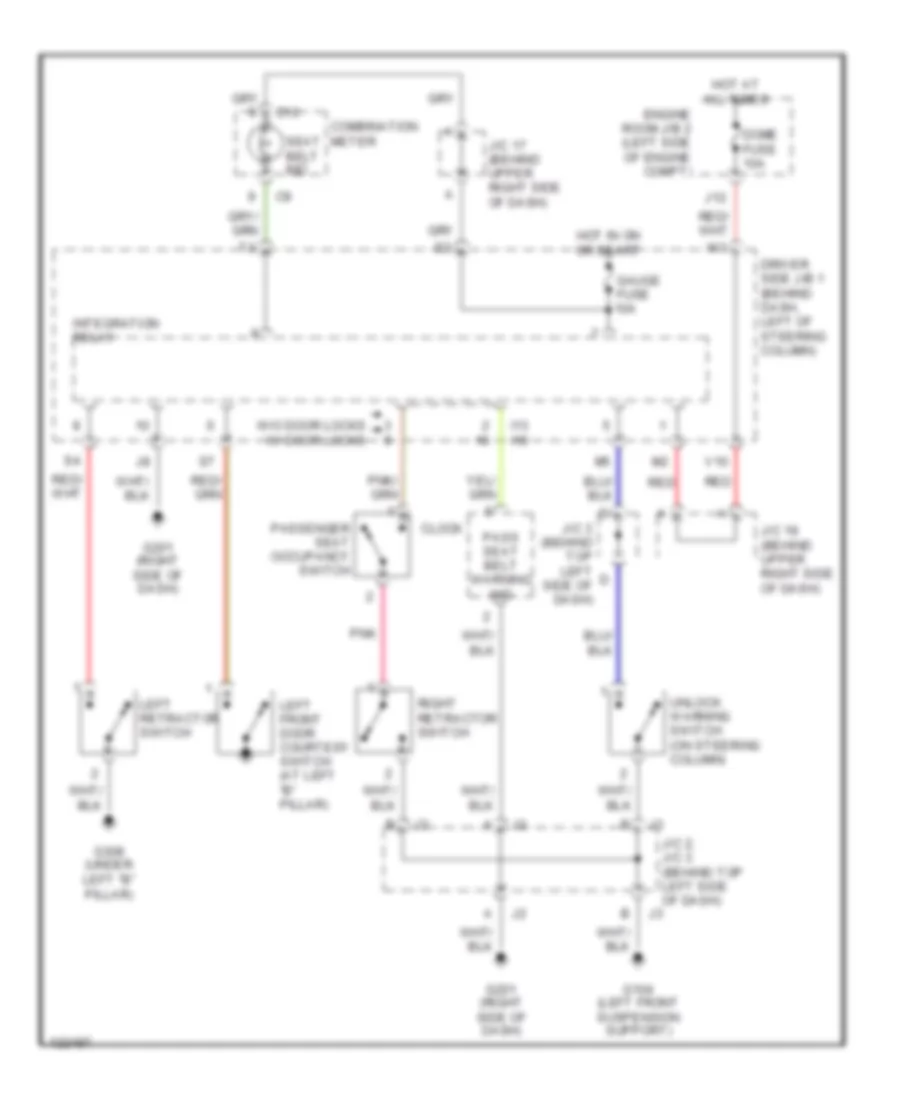 Warning System Wiring Diagrams for Toyota Sienna CE 2000
