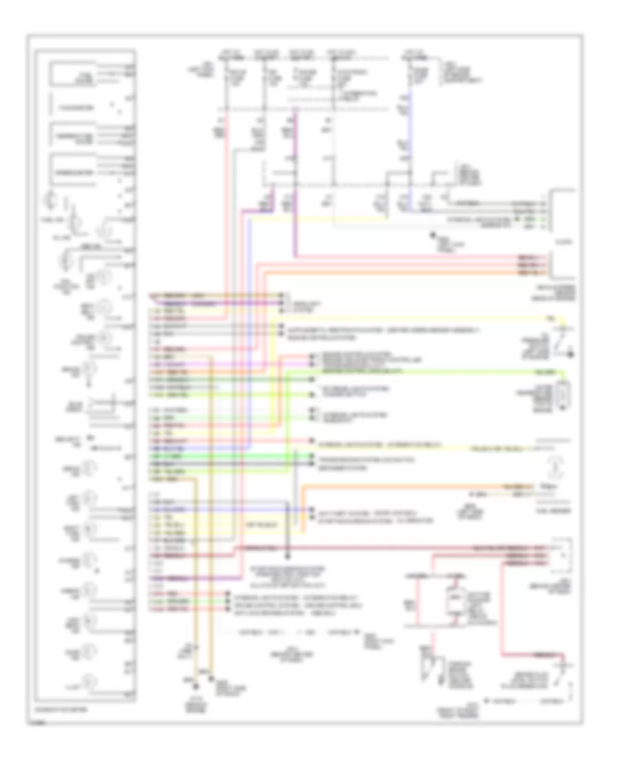 Instrument Cluster Wiring Diagram for Toyota Corolla DX 1995