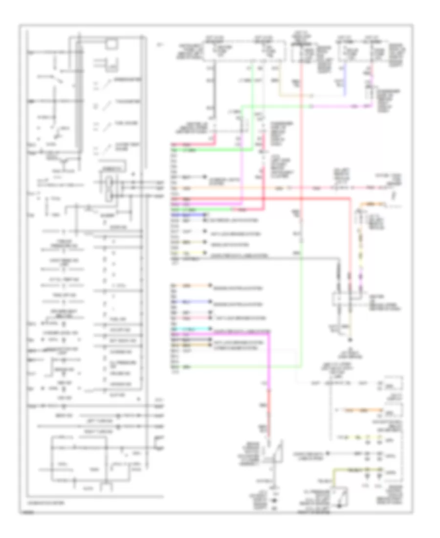 Instrument Cluster Wiring Diagram for Toyota Highlander Limited 2004