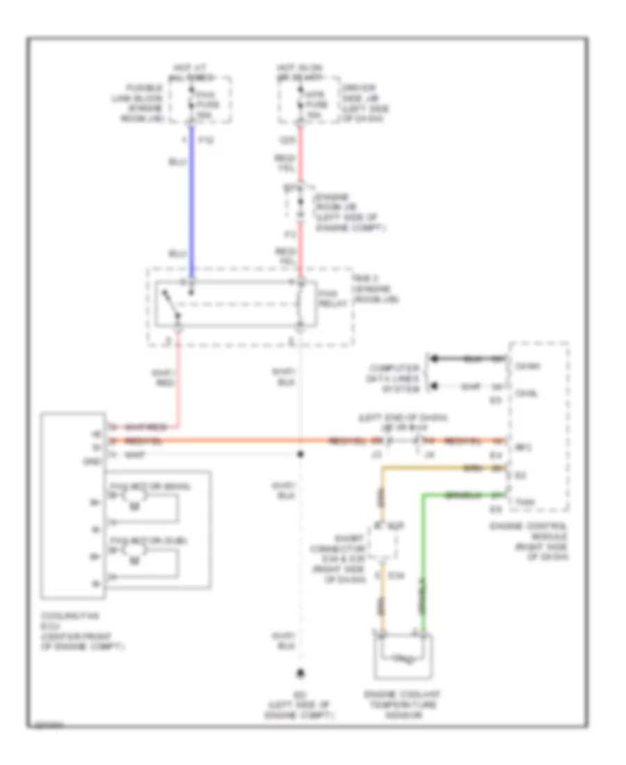 Cooling Fan Wiring Diagram for Toyota Sienna Limited 2010