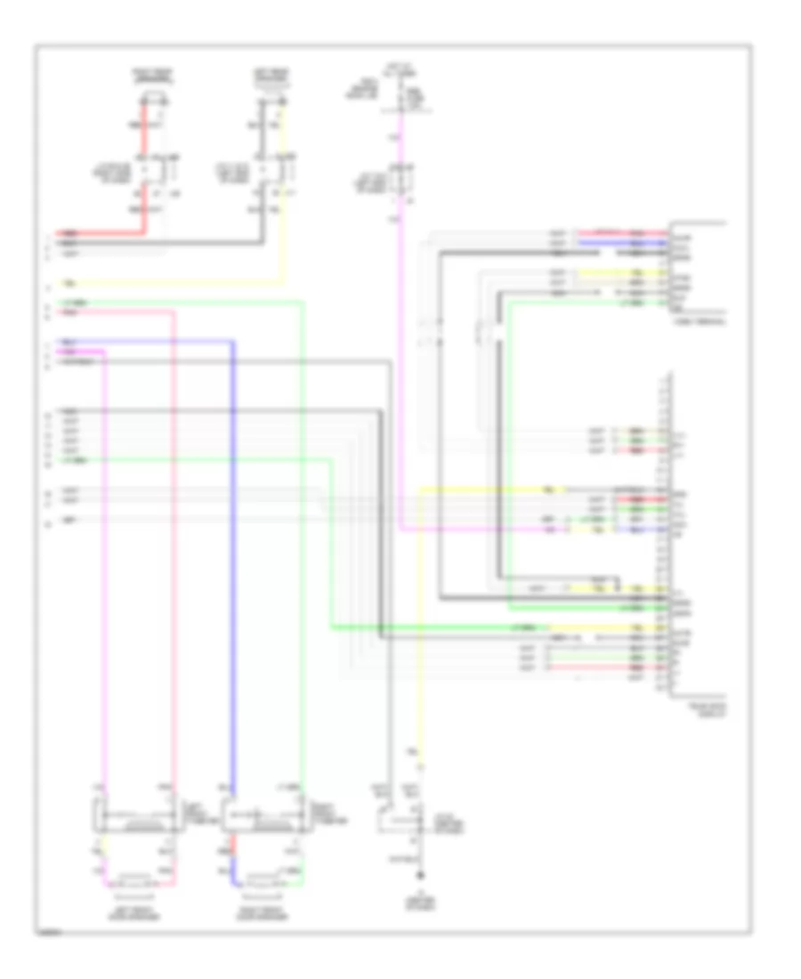6-Speaker System Wiring Diagram, with Rear Seat Entertainment (2 of 2) for Toyota Sienna Limited 2010