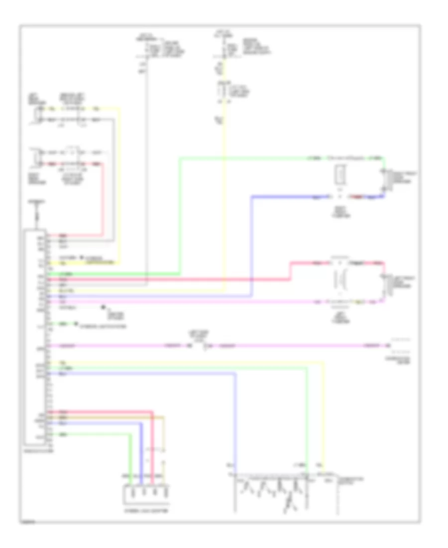 6-Speaker System Wiring Diagram, without Rear Seat Entertainment for Toyota Sienna Limited 2010