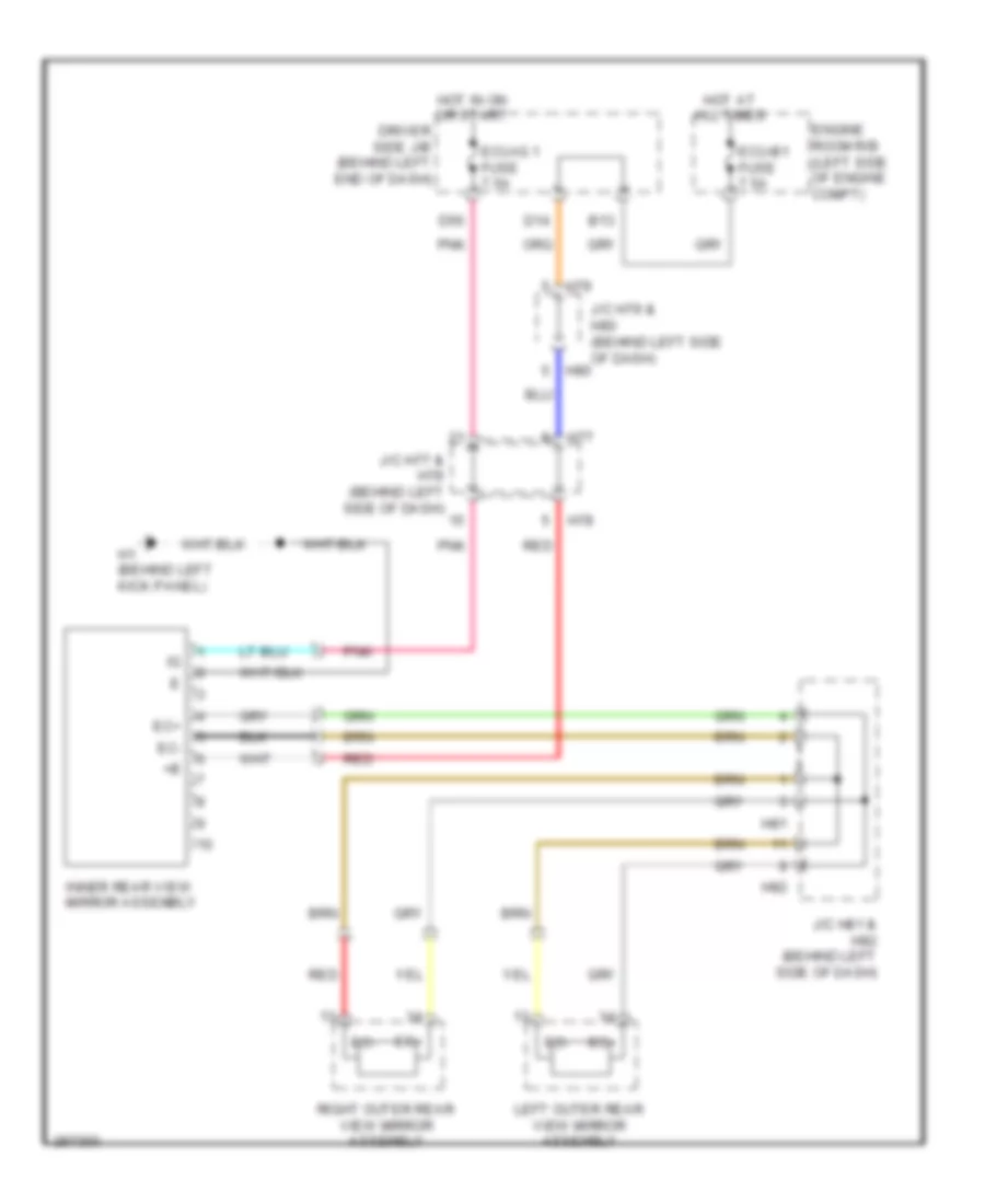 Electrochromic Mirror Wiring Diagram for Toyota Sequoia Limited 2008