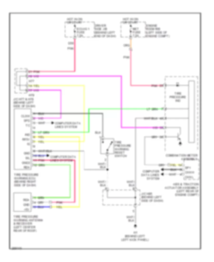 Tire Pressure Monitoring Wiring Diagram for Toyota Sequoia Limited 2008