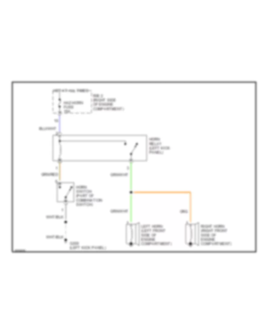 Horn Wiring Diagram for Toyota T100 1 Ton 1993