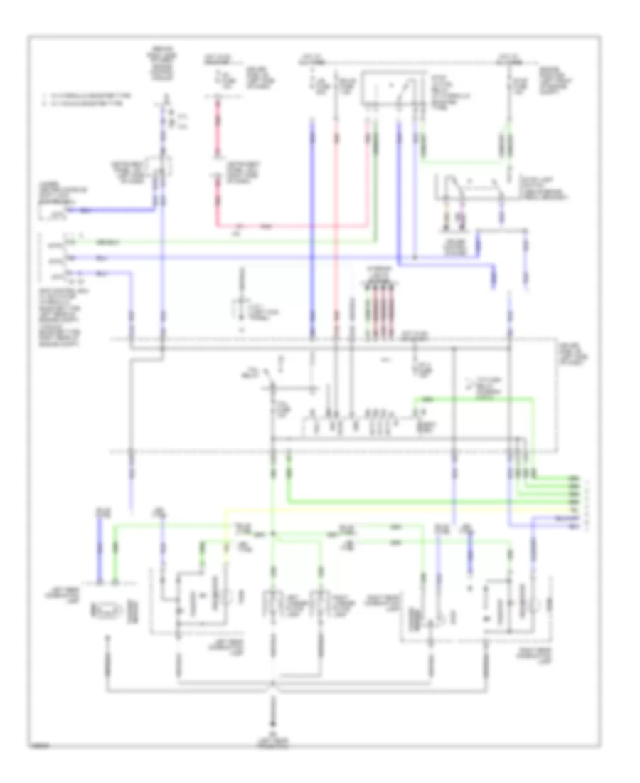 Exterior Lamps Wiring Diagram, without Trailer Tow (1 of 3) for Toyota Tacoma 2012