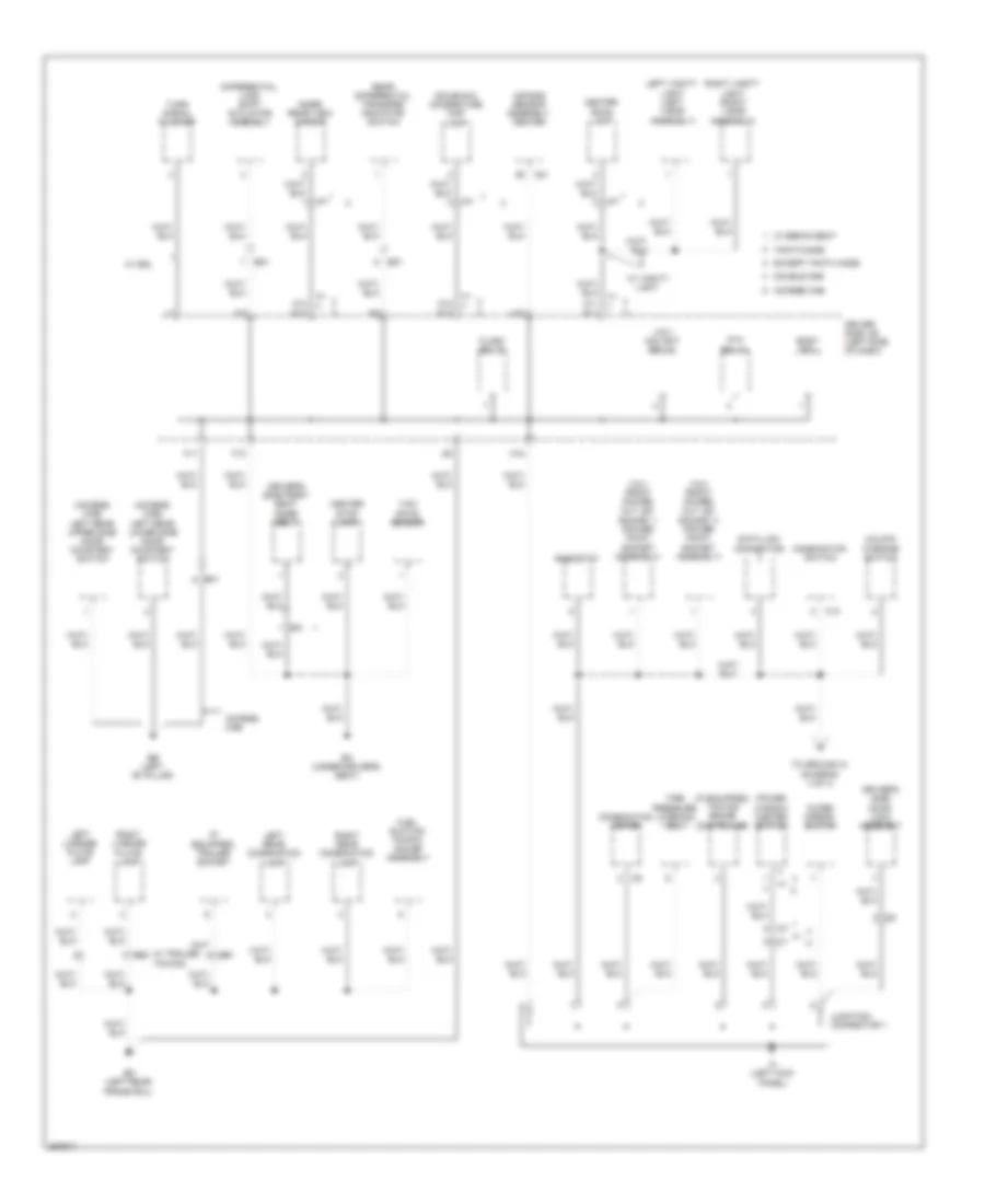 Ground Distribution Wiring Diagram 3 of 4 for Toyota Tacoma 2012
