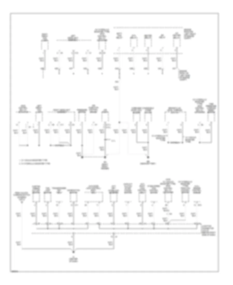 Ground Distribution Wiring Diagram 4 of 4 for Toyota Tacoma 2012