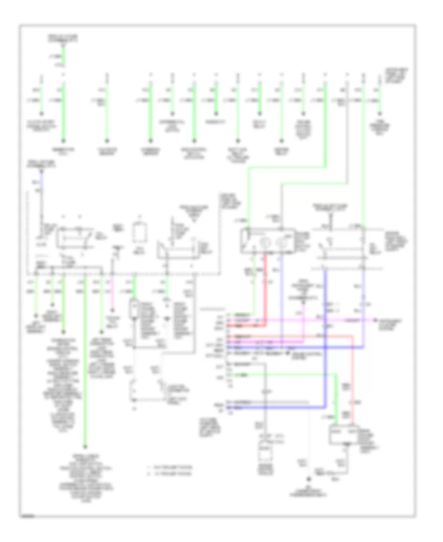 Power Distribution Wiring Diagram 3 of 3 for Toyota Tacoma 2012