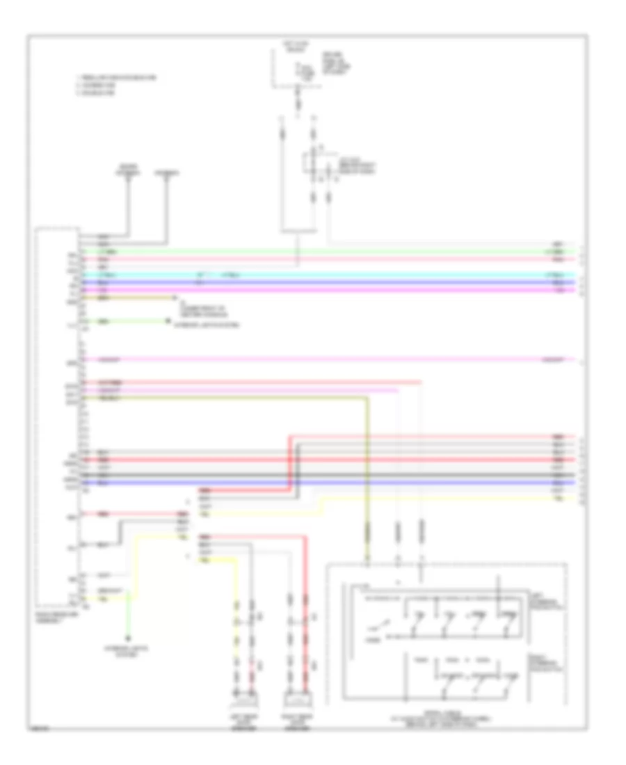 Radio Wiring Diagram, without Navigation (1 of 3) for Toyota Tacoma 2012