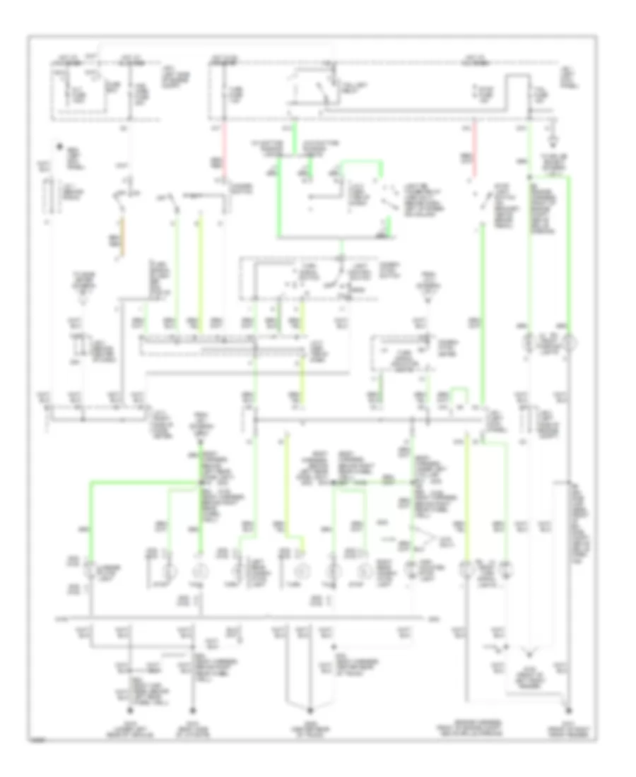 Exterior Lamps Wiring Diagram for Toyota Corolla LE 1995
