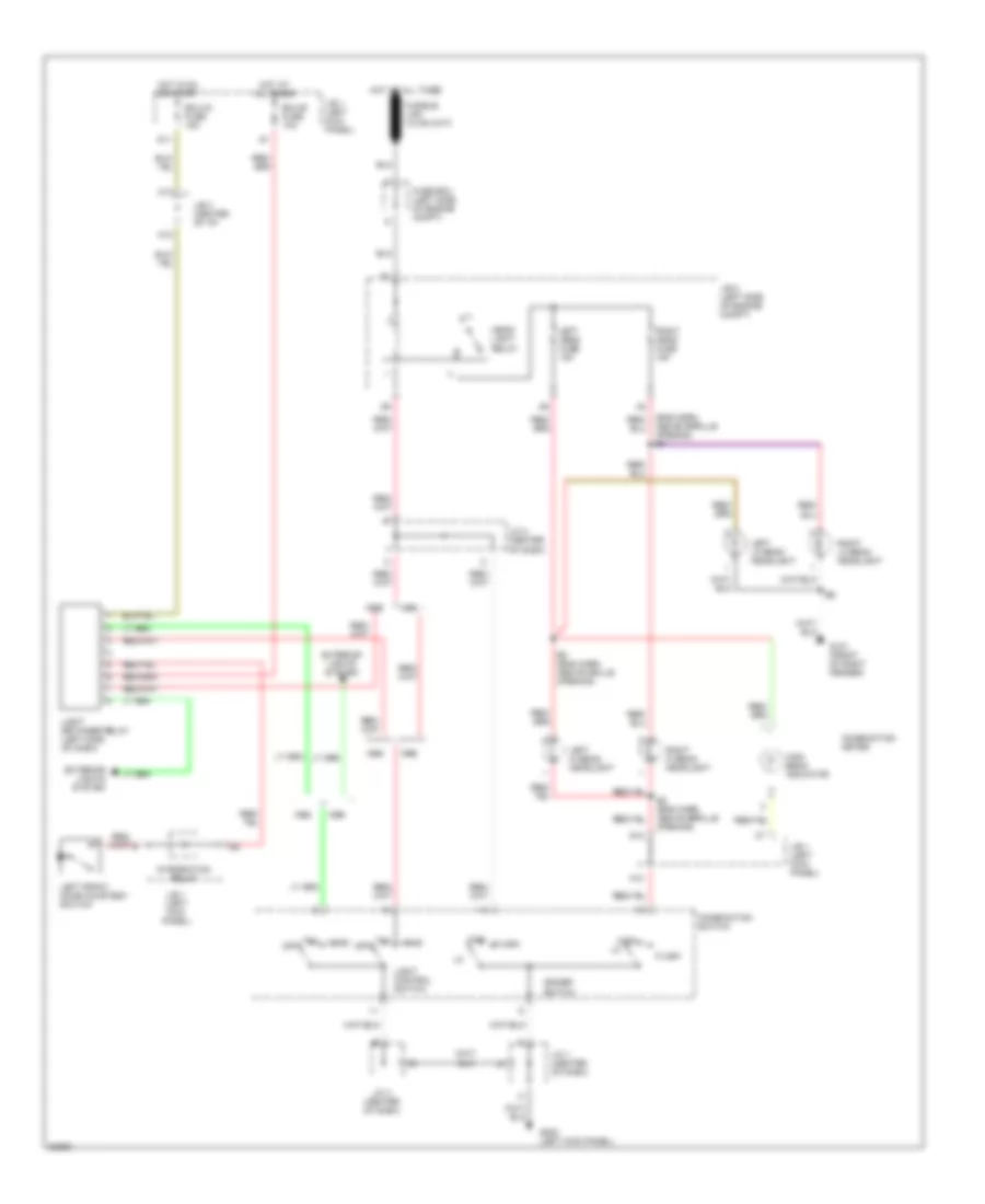 Headlight Wiring Diagram, without DRL for Toyota Corolla LE 1995