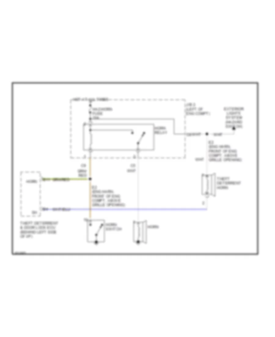 Horn Wiring Diagram for Toyota Corolla LE 1995