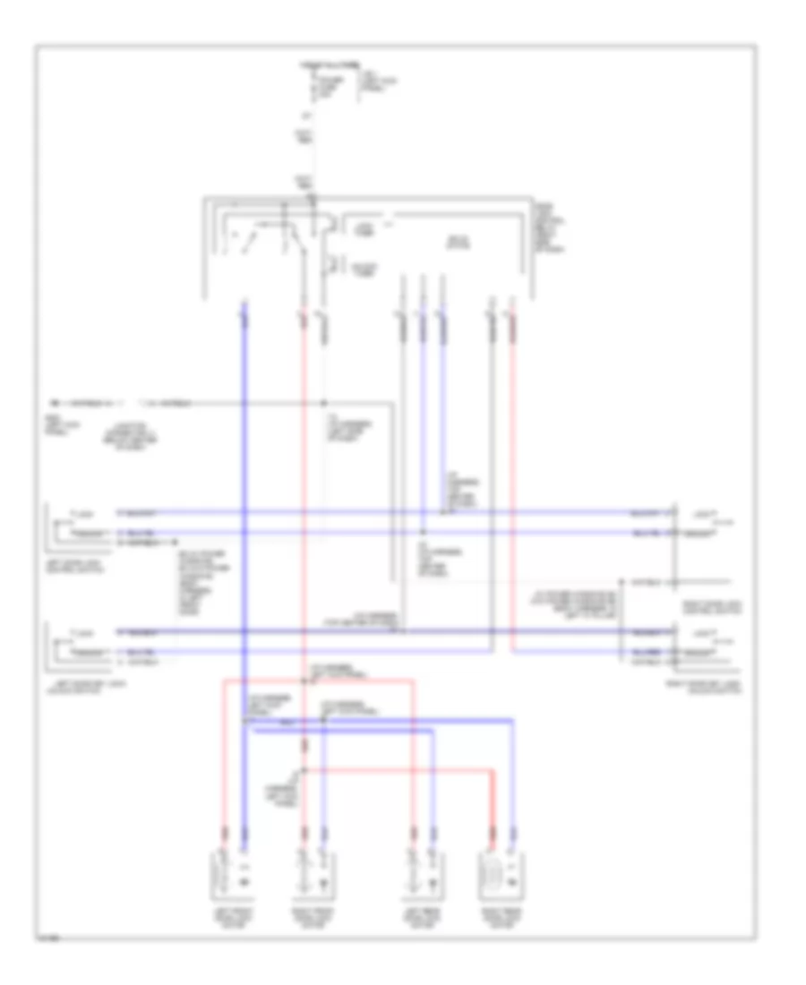 Power Door Lock Wiring Diagram Sedan without Anti theft for Toyota Corolla LE 1995