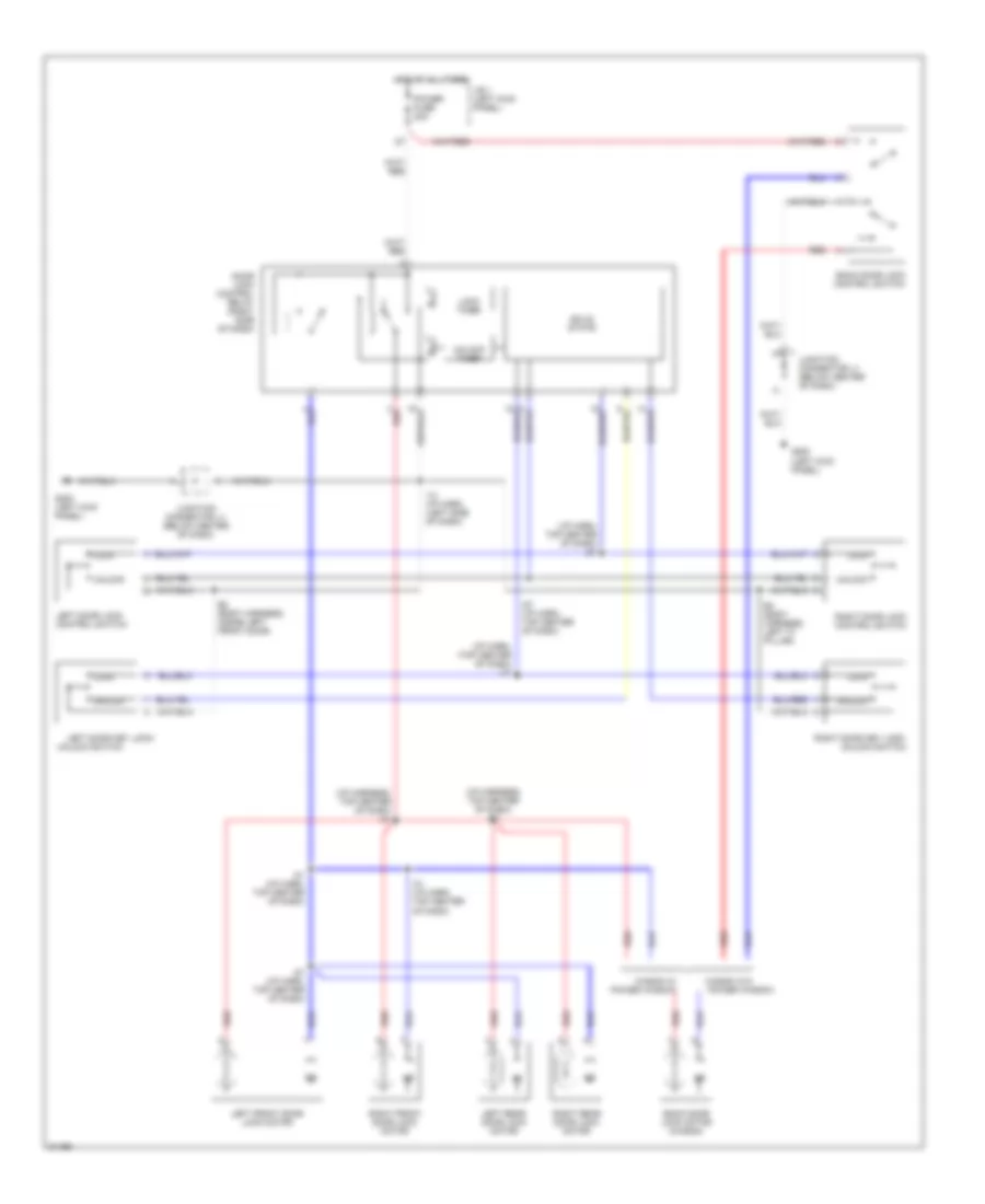 Power Door Lock Wiring Diagram, Wagon without Anti-theft for Toyota Corolla LE 1995