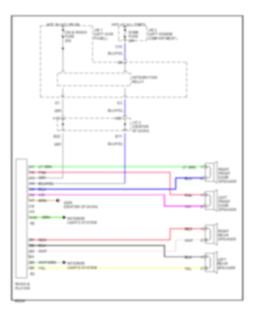 Radio Wiring Diagrams for Toyota Corolla LE 1995