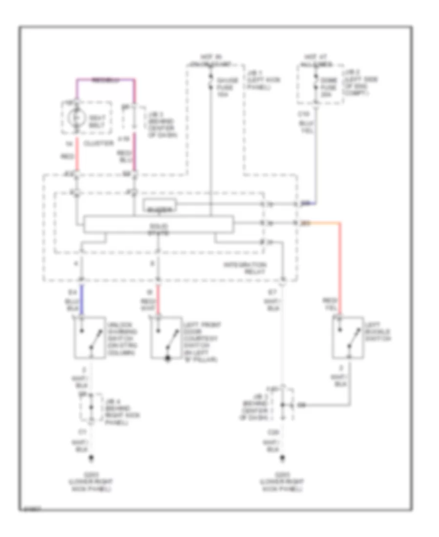 Warning System Wiring Diagrams for Toyota Corolla LE 1995