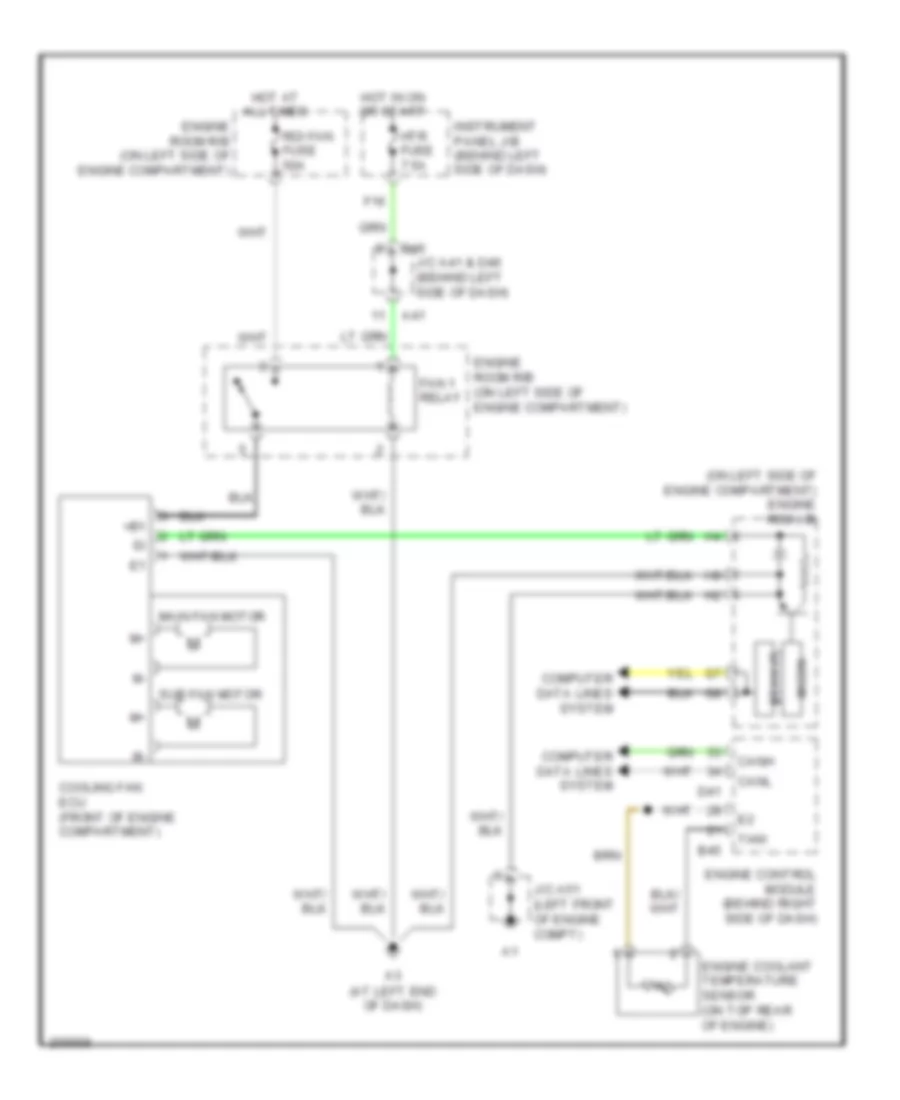 Cooling Fan Wiring Diagram for Toyota Avalon Limited 2006