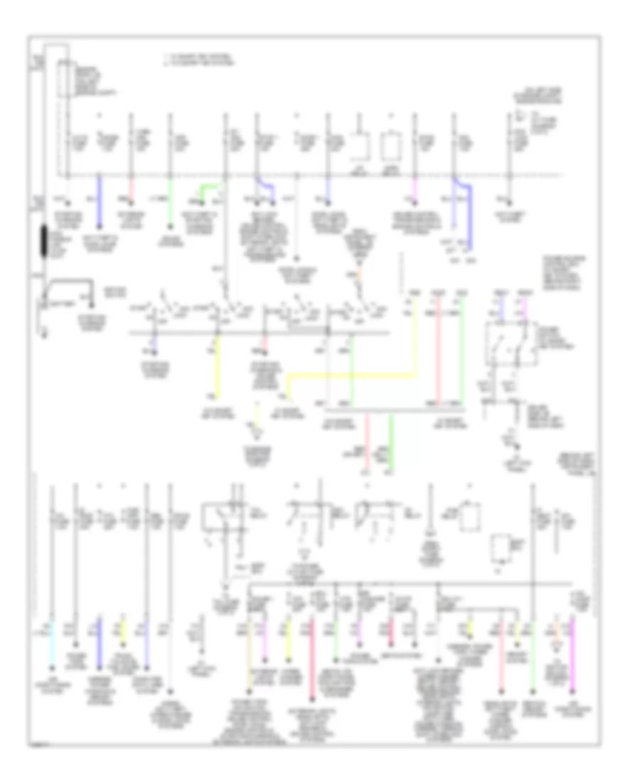 Power Distribution Wiring Diagram 1 of 2 for Toyota Avalon Limited 2006