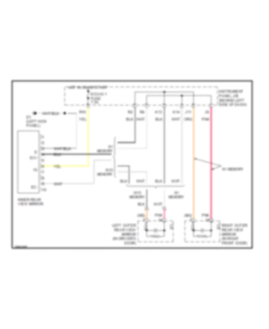 Electrochromic Mirror Wiring Diagram for Toyota Avalon Limited 2006