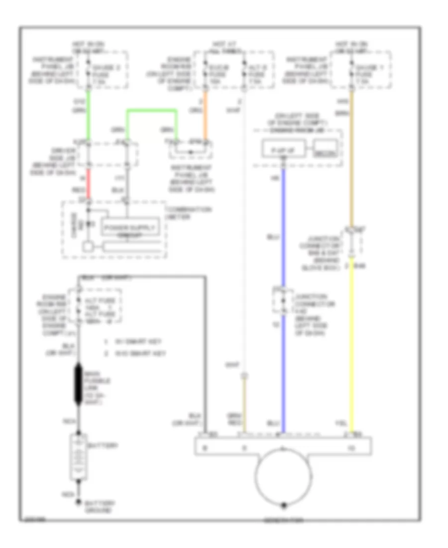 Charging Wiring Diagram for Toyota Avalon Limited 2006