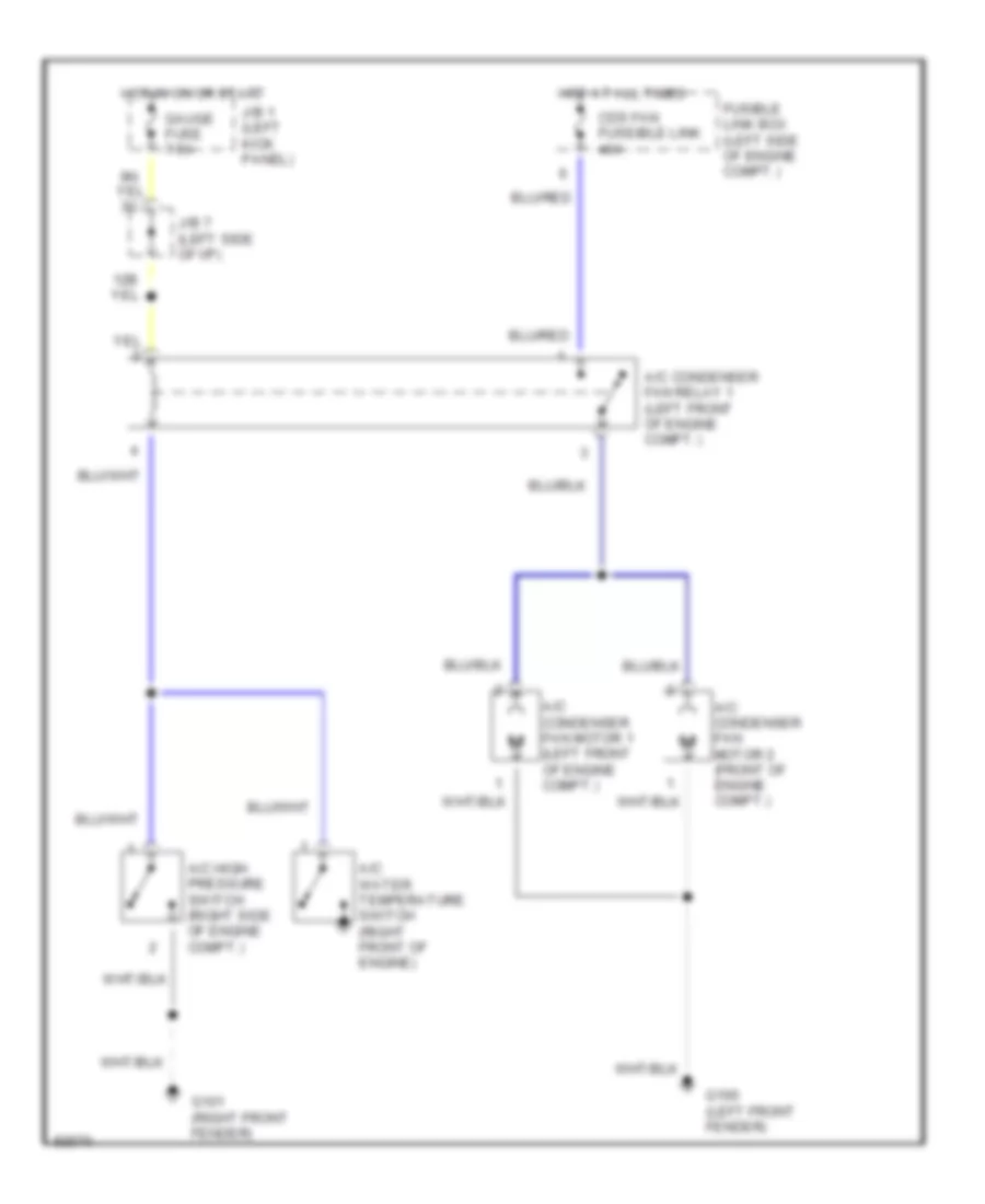 3.0L, Cooling Fan Wiring Diagram for Toyota Supra 1990