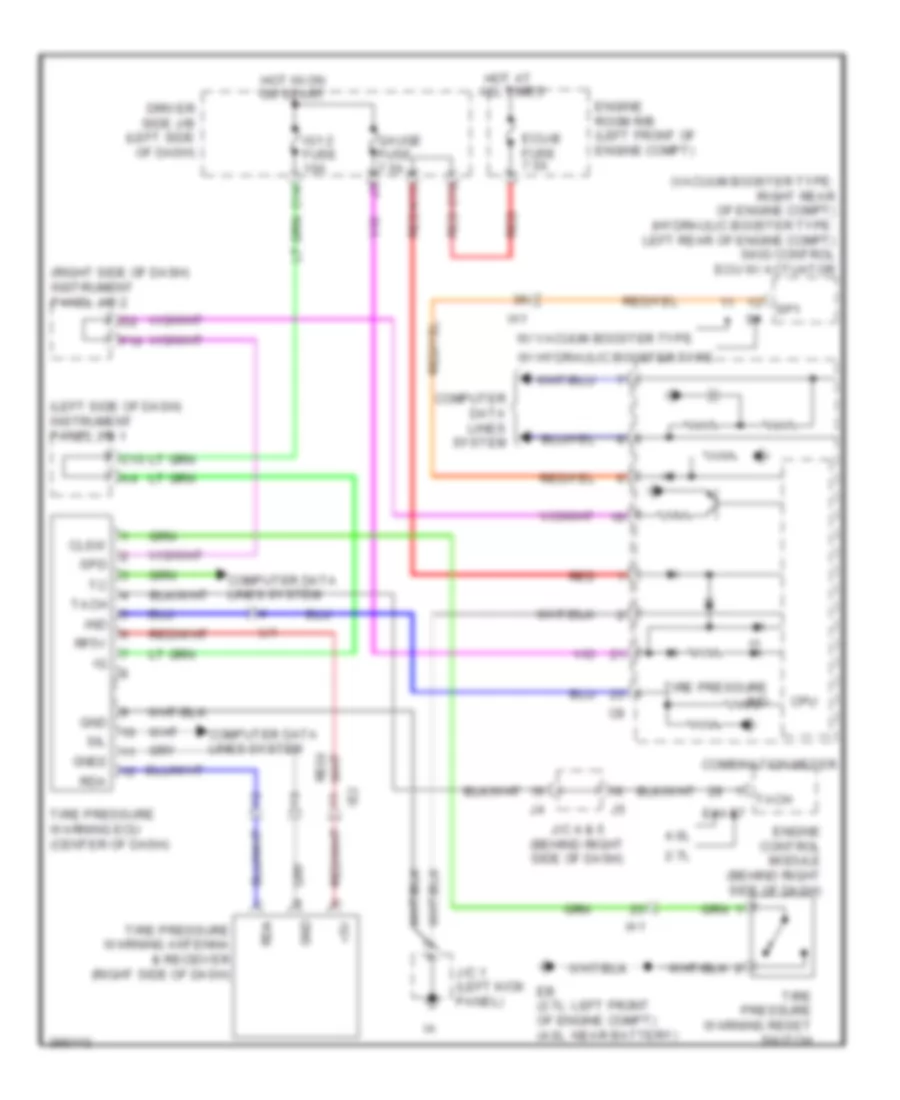 Tire Pressure Monitoring Wiring Diagram for Toyota Tacoma PreRunner 2012