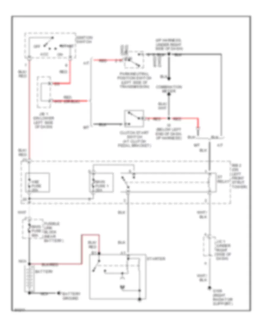 Starting Wiring Diagram for Toyota RAV4 1997