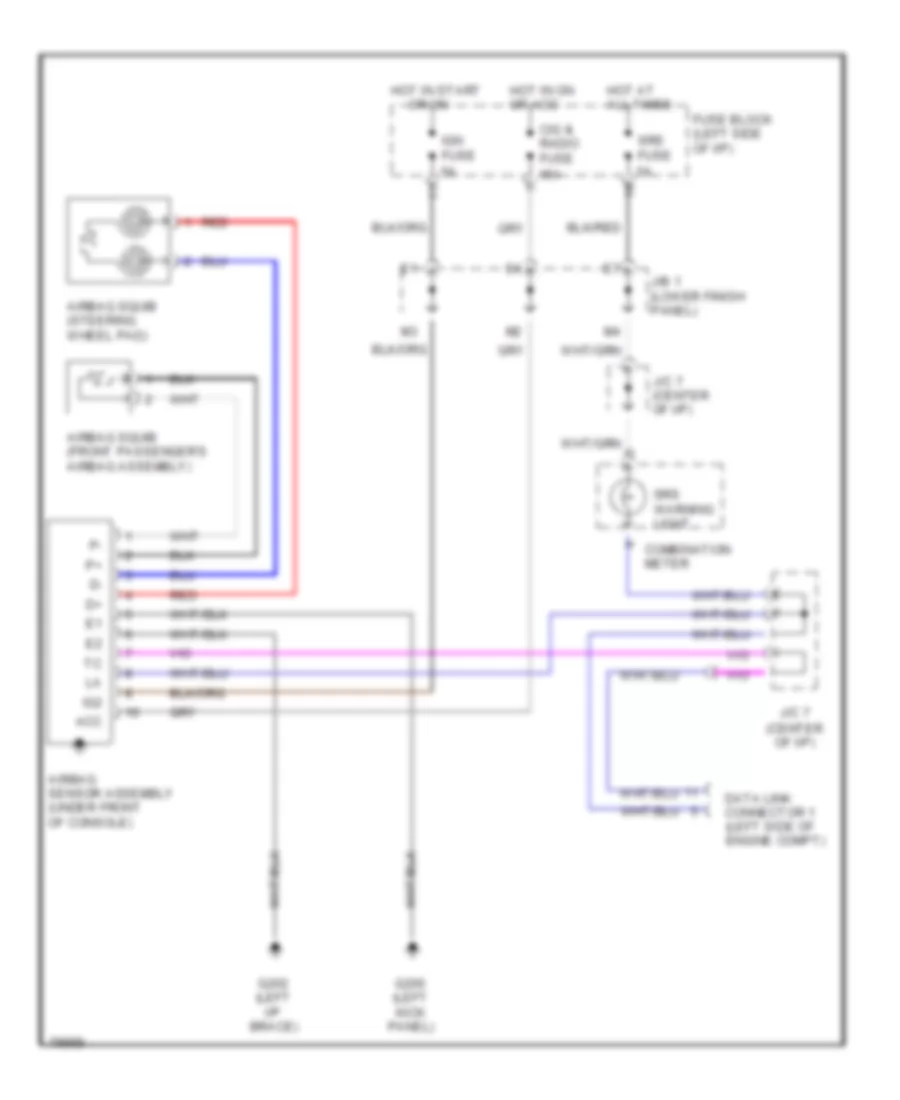 Supplemental Restraint Wiring Diagram for Toyota RAV4 1997