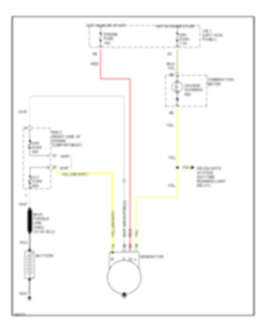 Charging Wiring Diagram for Toyota T100 SR5 1993