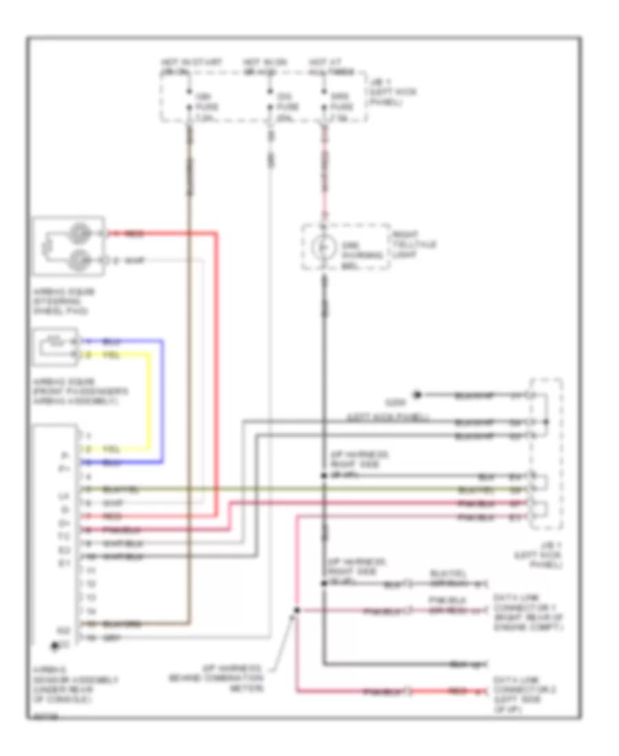Supplemental Restraint Wiring Diagram for Toyota Supra 1997