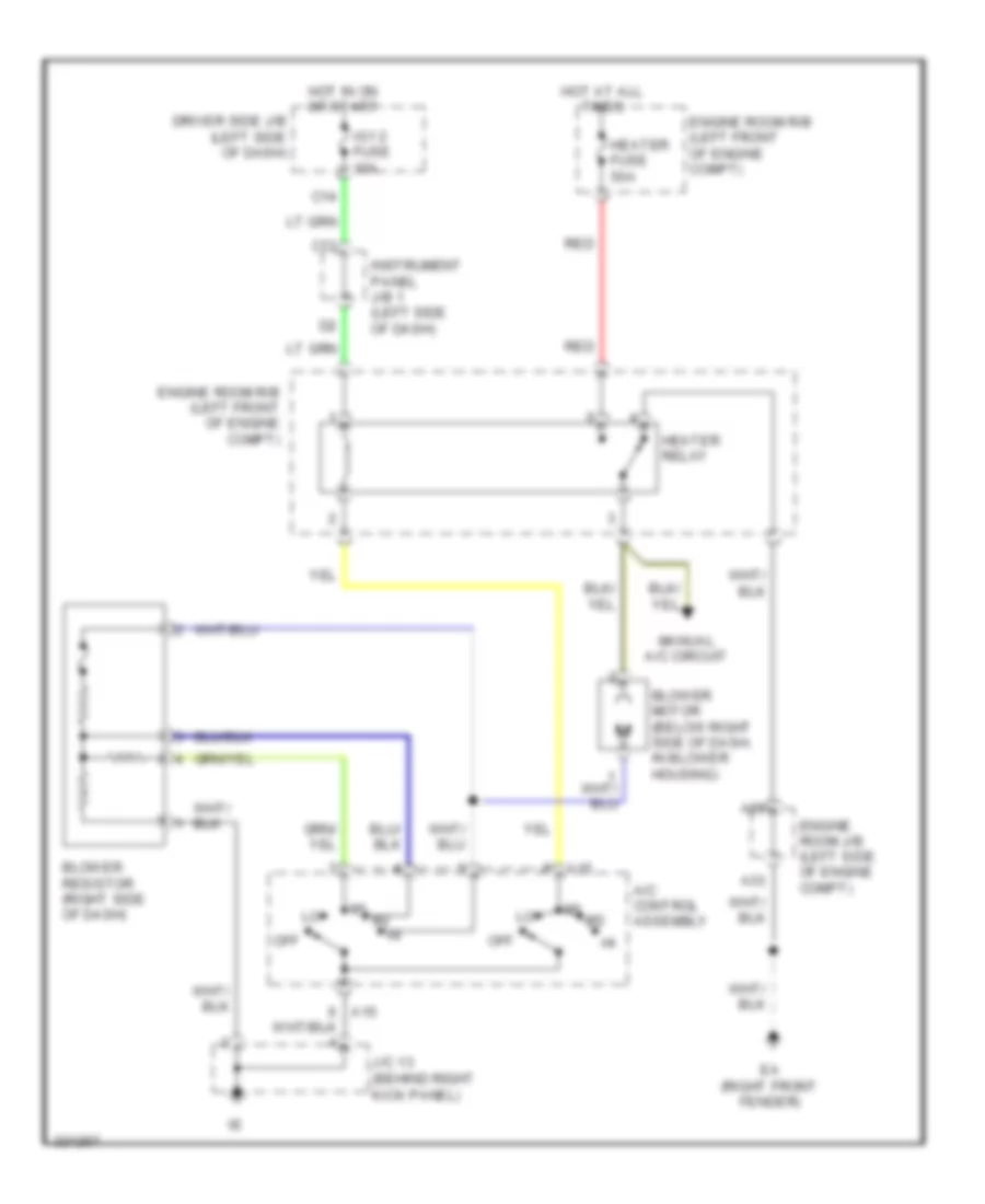 Heater Wiring Diagram for Toyota Tacoma 2010