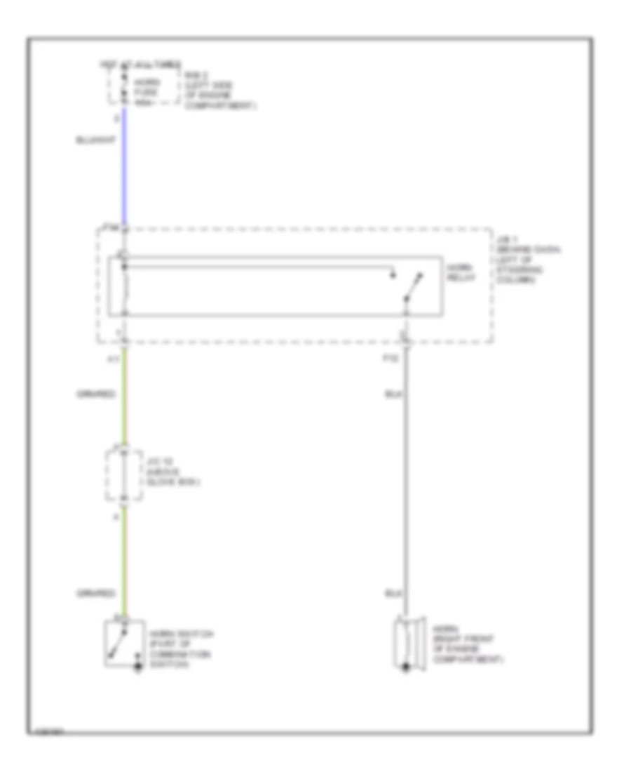 Horn Wiring Diagram for Toyota Tacoma 2000