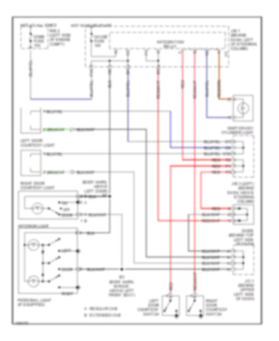 Courtesy Lamps Wiring Diagram for Toyota Tacoma 2000