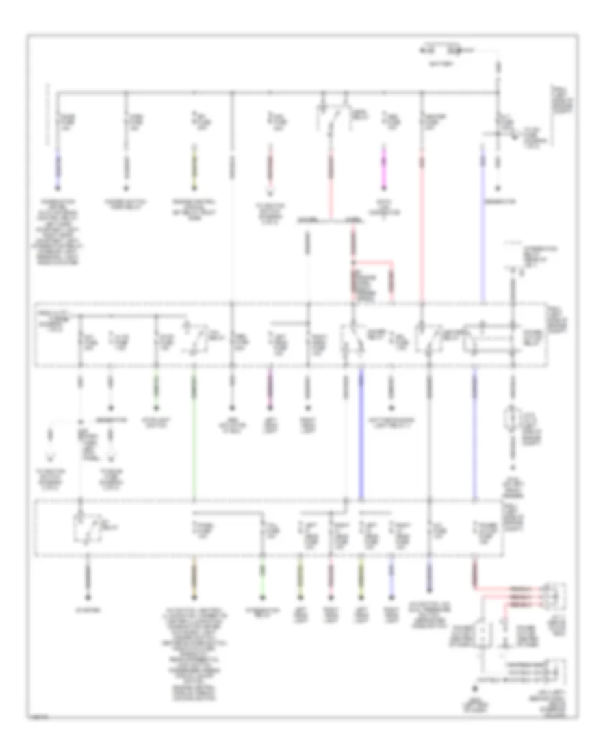 Power Distribution Wiring Diagram 1 of 2 for Toyota Tacoma 2000